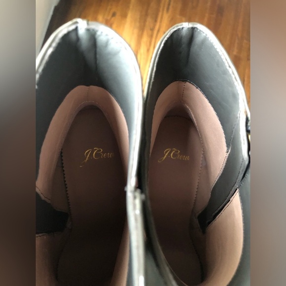*NEW* J. Crew Women’s 9.5 Stevie Pointed Toe Ankle Boots in Gray Shiny Leather - Picture 12 of 12